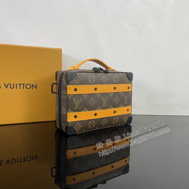 Lv路易威登2023專櫃新款Handle Soft Trunk手袋 LV老花男士單肩斜挎包 M46689 ydh5203